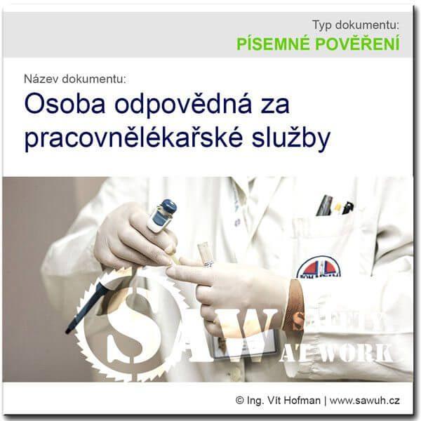 Písemné pověření osoby odpovědné za pracovnělékařské služby