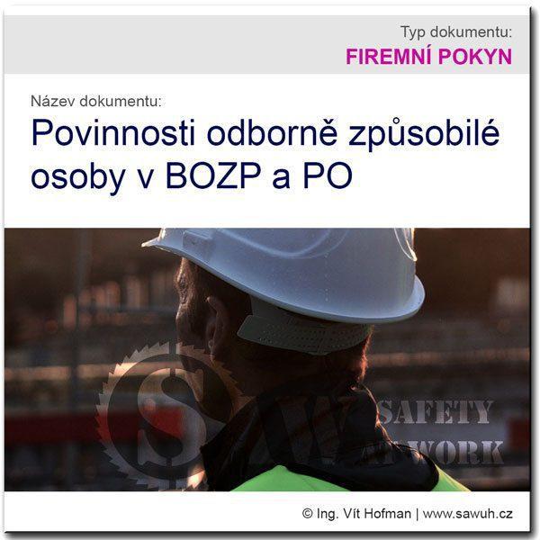 Povinnosti odborně způsobilé osoby v BOZP a PO