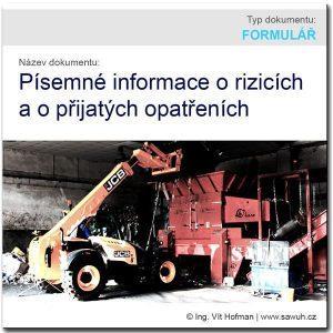 Informace o rizicích a o přijatých opatřeních