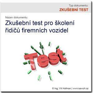 Zkušební test pro školení řidičů