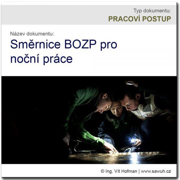 Směrnice pro noční práce - vzor dokumentu BOZP ke stažení